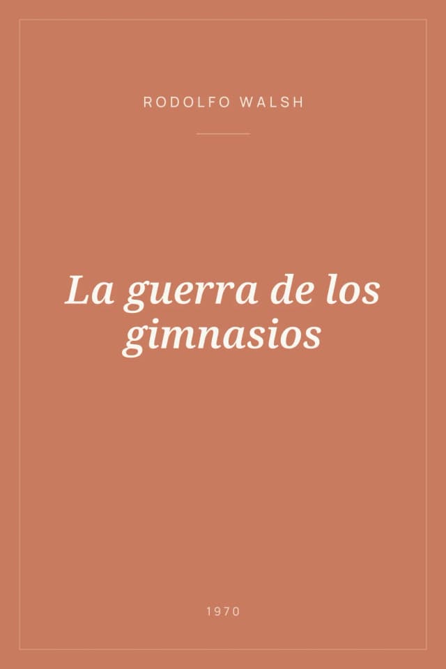 Portada de La guerra de los gimnasios