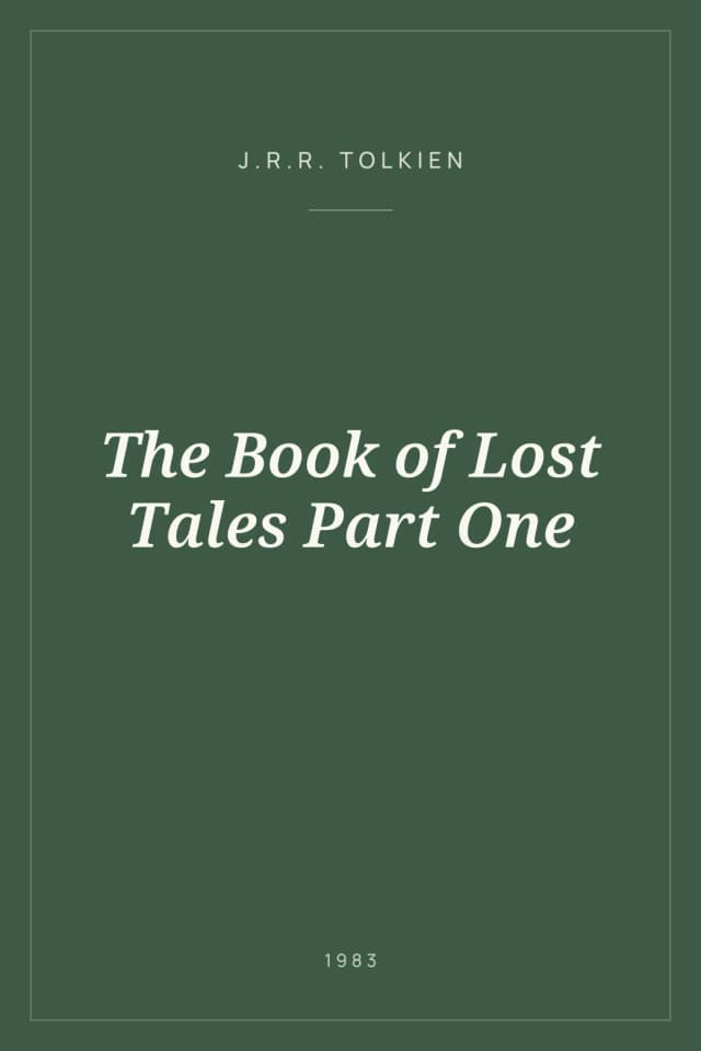 Portada de The Book of Lost Tales Part One