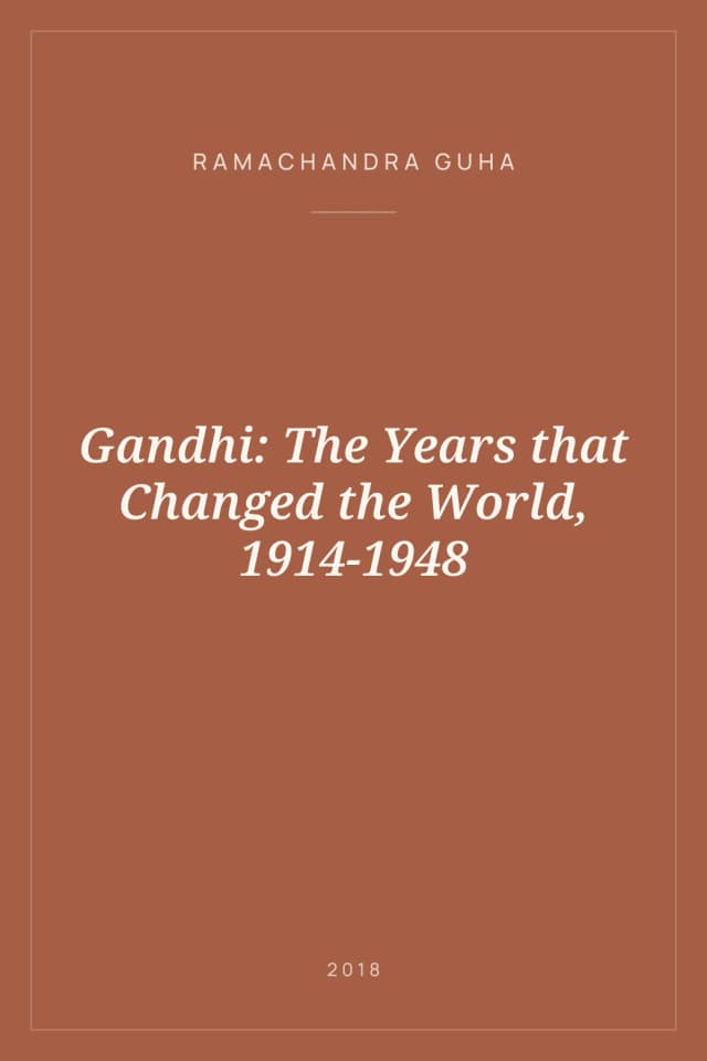 Portada de Gandhi: The Years that Changed the World, 1914-1948