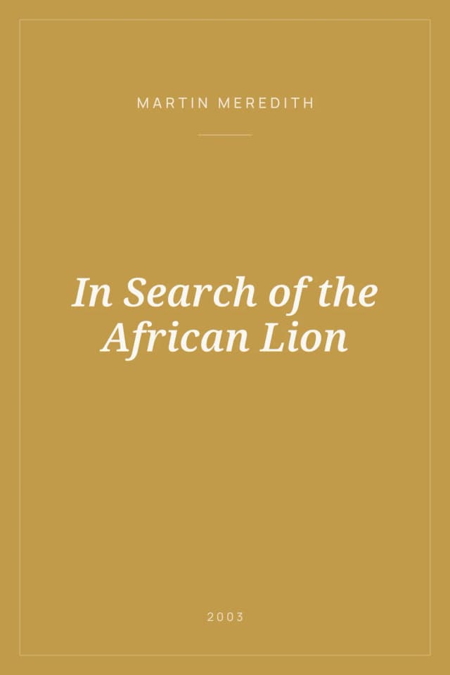Portada de In Search of the African Lion