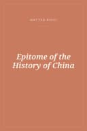 Portada de Epitome of the History of China