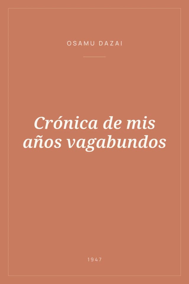 Portada de Crónica de mis años vagabundos