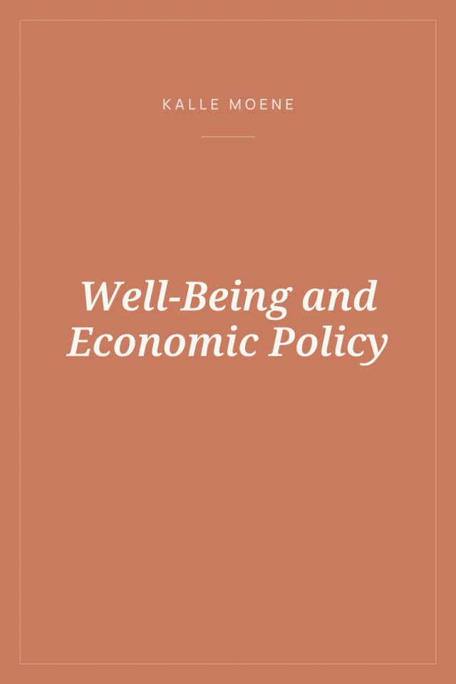 Portada de Well-Being and Economic Policy