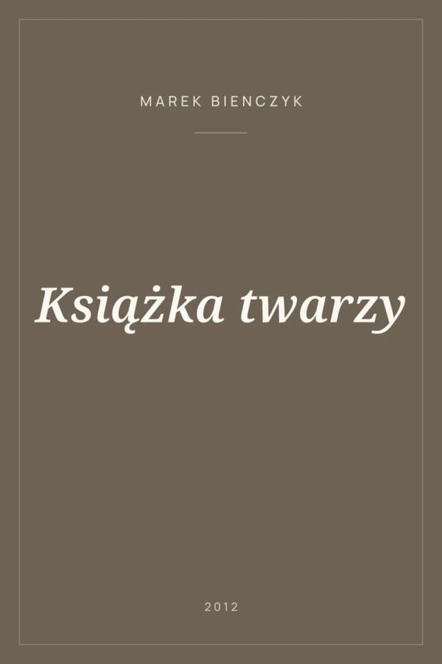 Portada de Książka twarzy