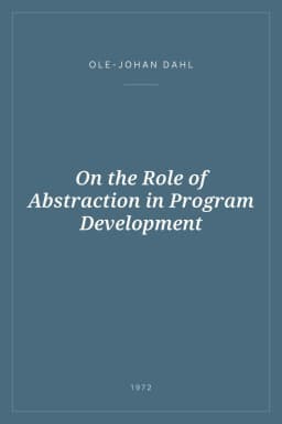 Portada de On the Role of Abstraction in Program Development