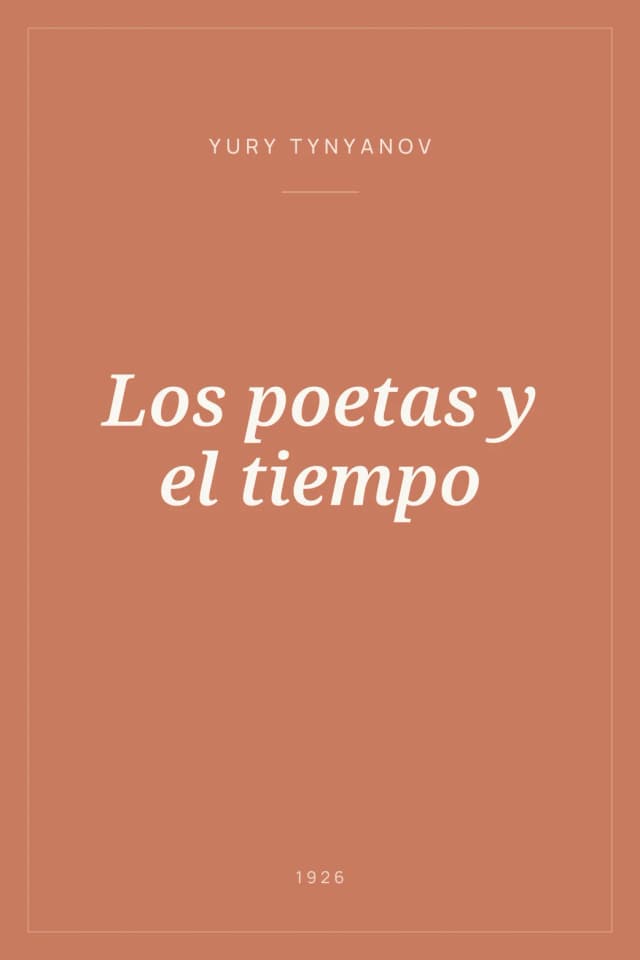 Portada de Los poetas y el tiempo
