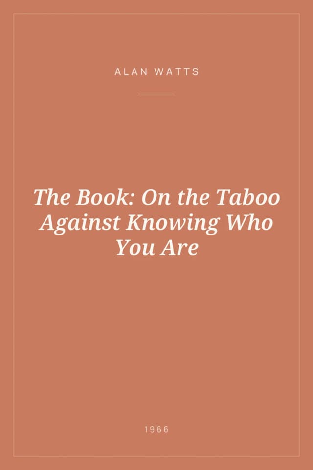Portada de The Book: On the Taboo Against Knowing Who You Are