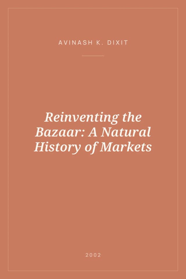 Portada de Reinventing the Bazaar: A Natural History of Markets