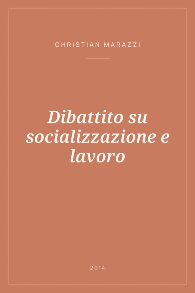 Portada de Dibattito su socializzazione e lavoro