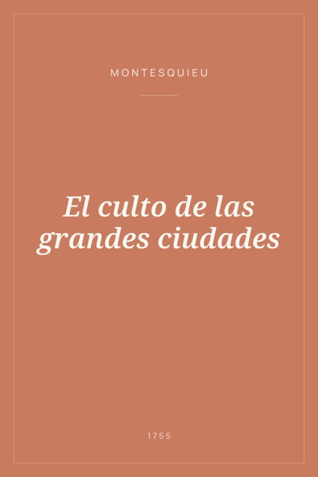 Portada de El culto de las grandes ciudades