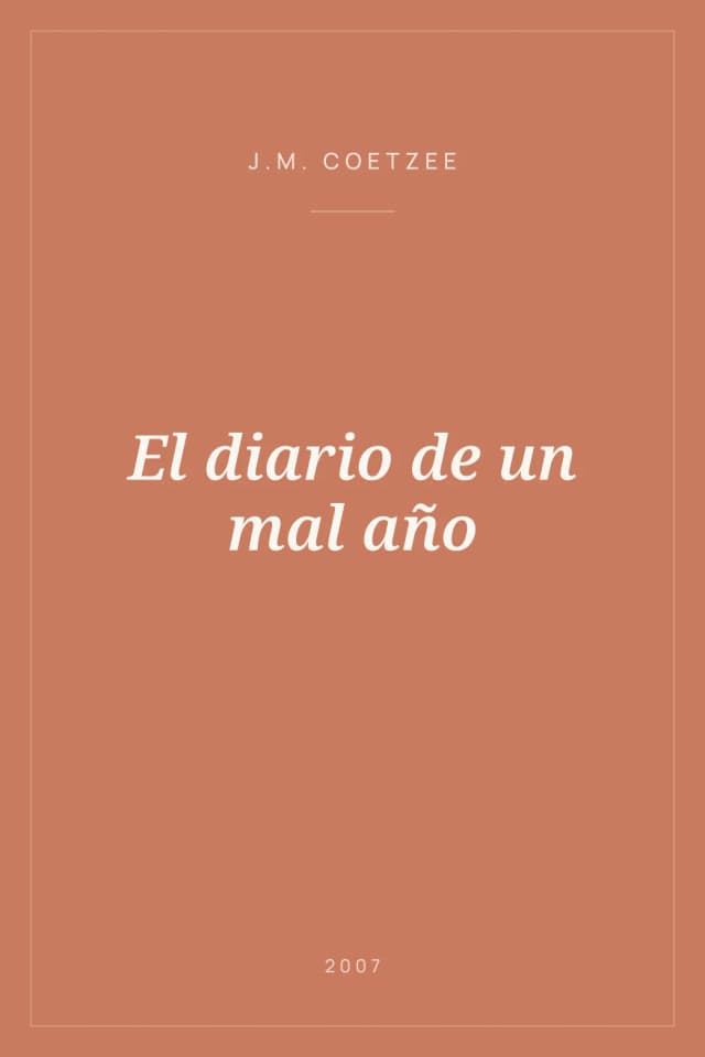 Portada de El diario de un mal año