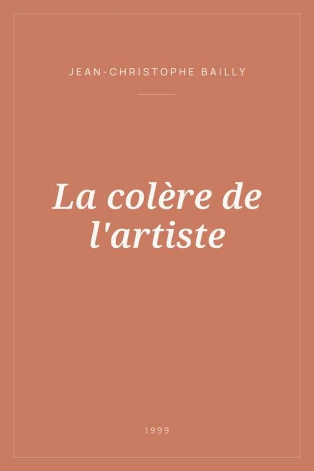 Portada de La colère de l'artiste