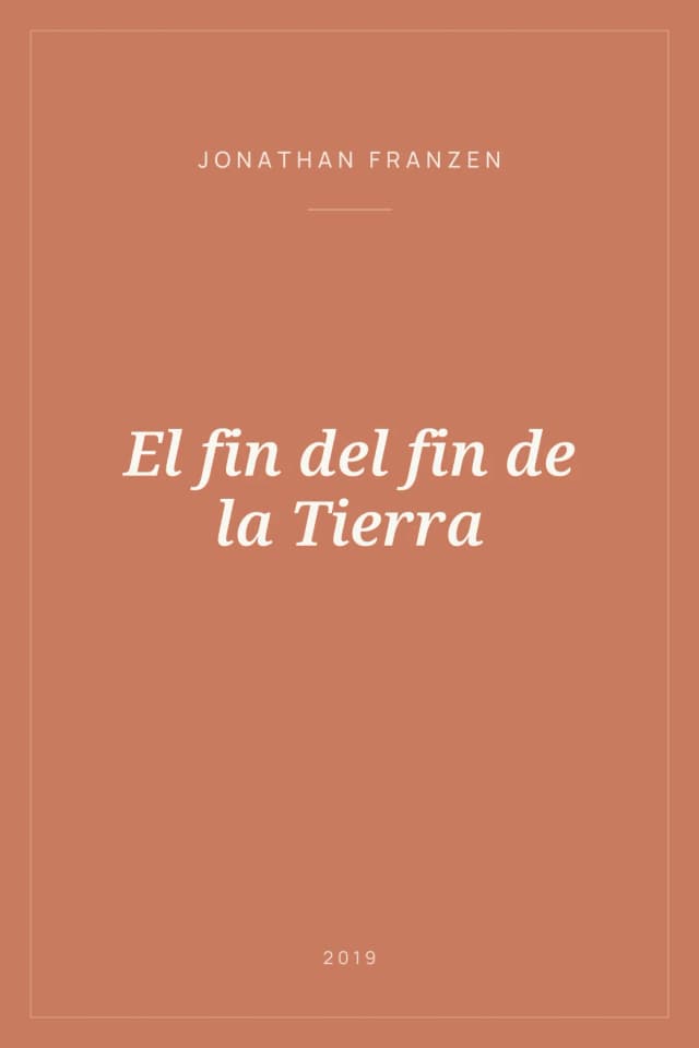Portada de El fin del fin de la Tierra