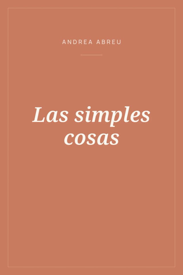 Portada de Las simples cosas