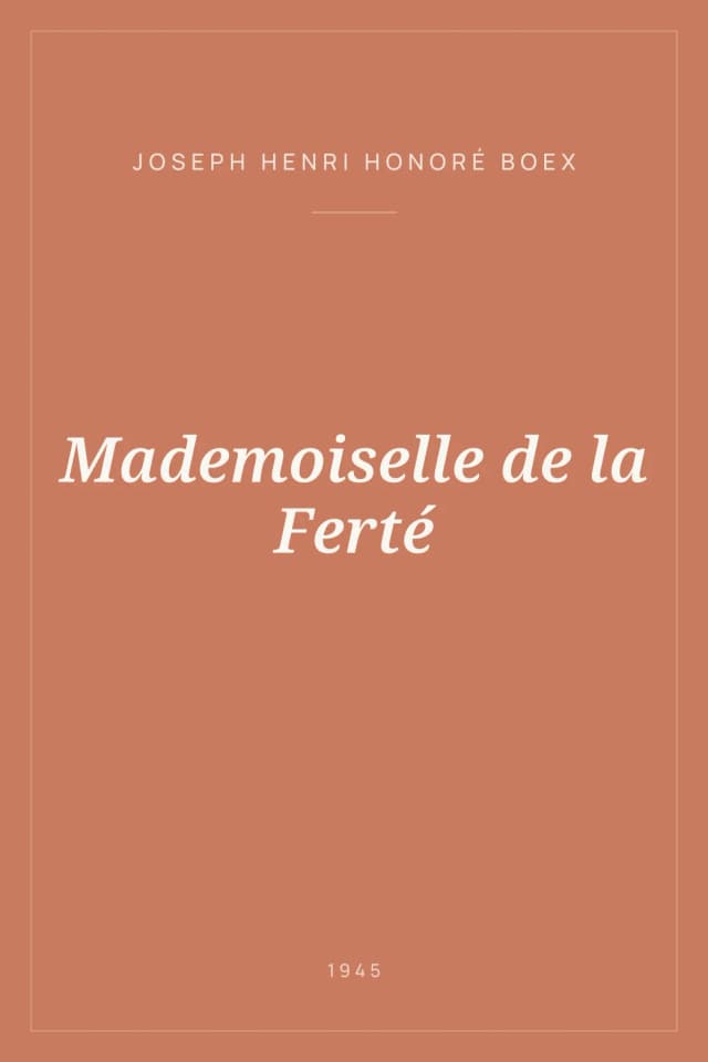 Portada de Mademoiselle de la Ferté