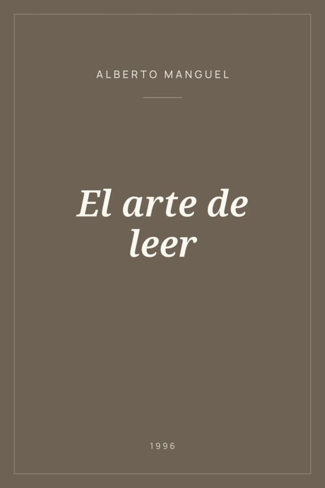 Portada de El arte de leer