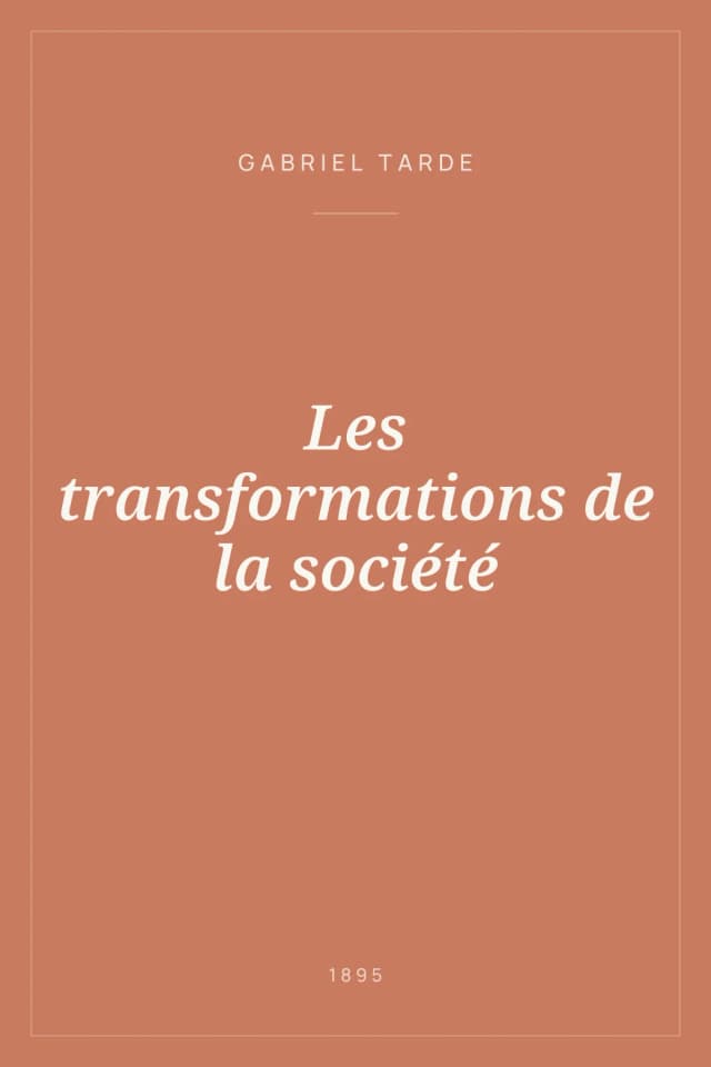 Portada de Les transformations de la société