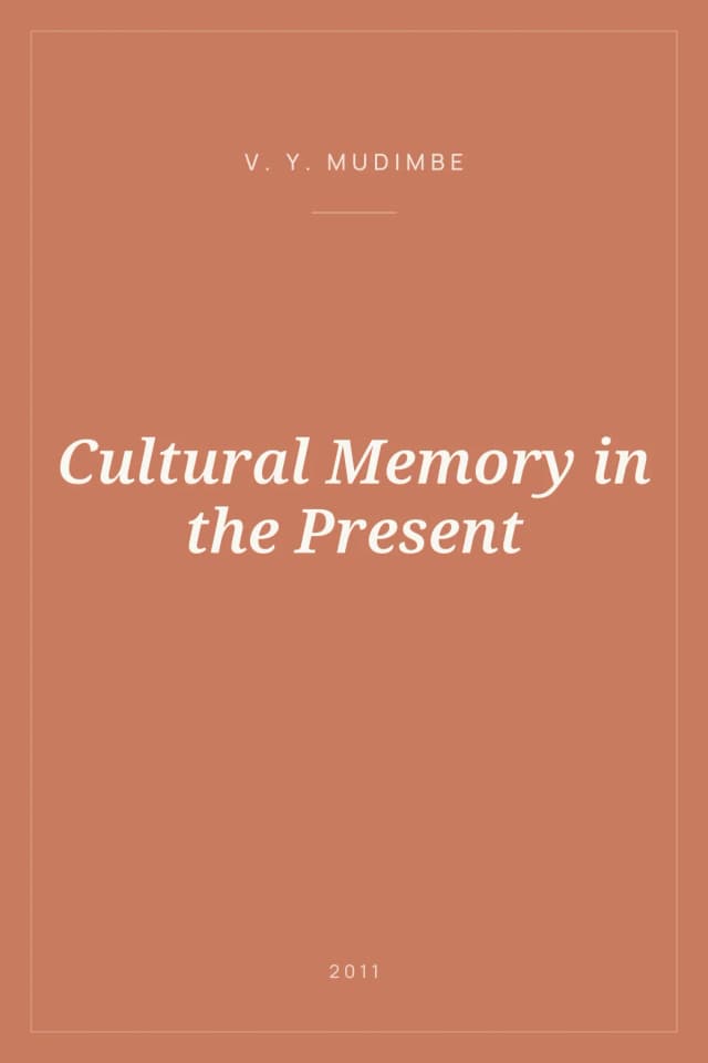 Portada de Cultural Memory in the Present