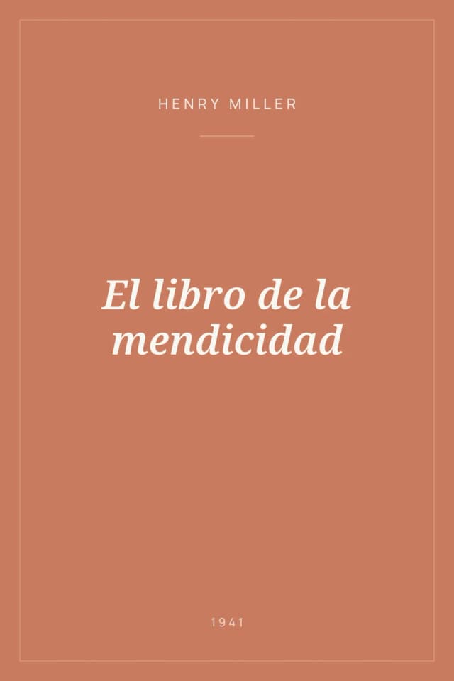 Portada de El libro de la mendicidad