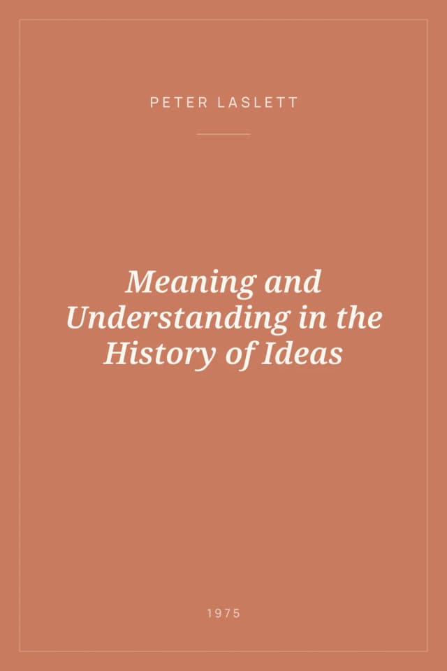 Portada de Meaning and Understanding in the History of Ideas
