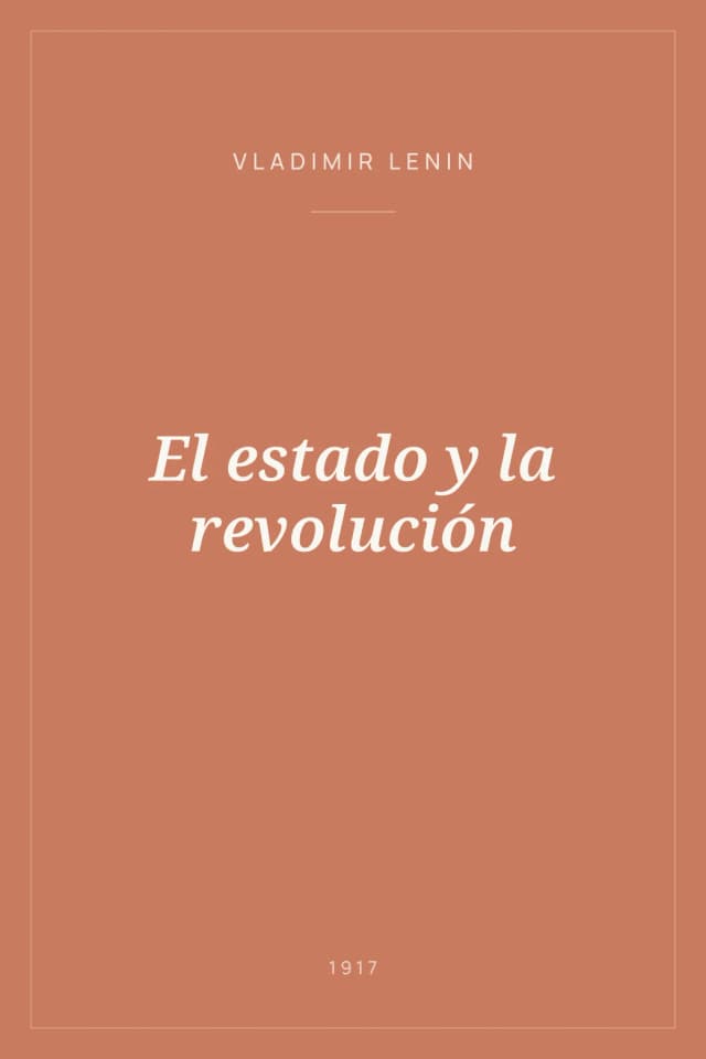Portada de El estado y la revolución