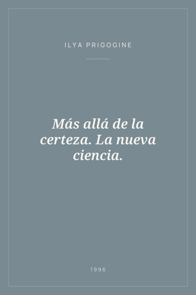 Portada de Más allá de la certeza. La nueva ciencia.