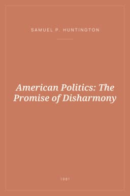 Portada de American Politics: The Promise of Disharmony