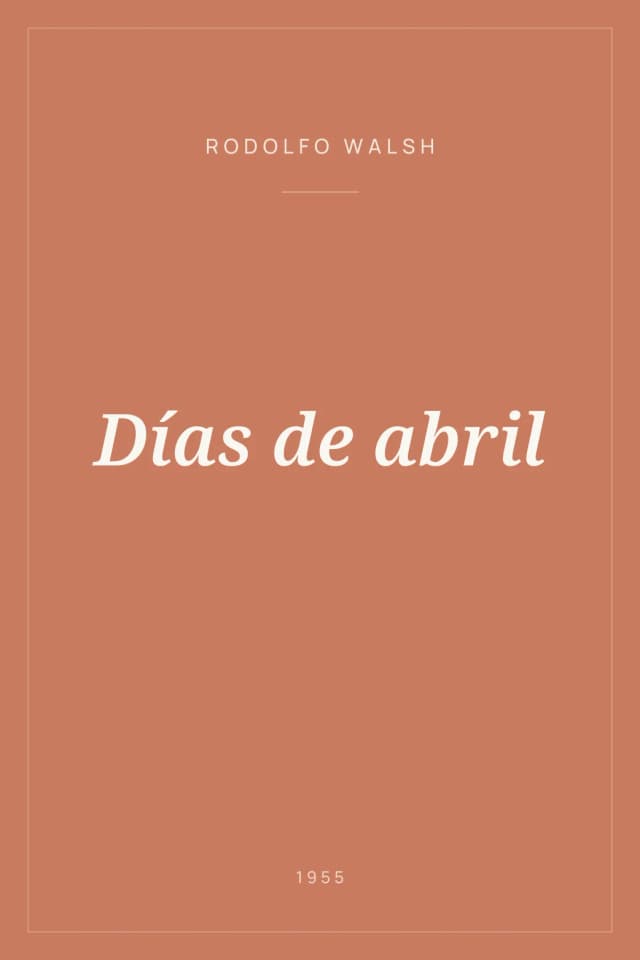 Portada de Días de abril