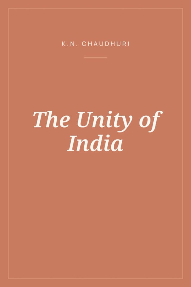 Portada de The Unity of India