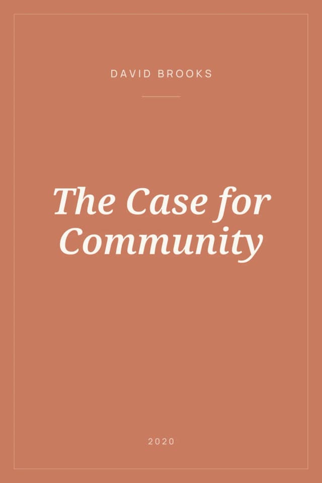 Portada de The Case for Community