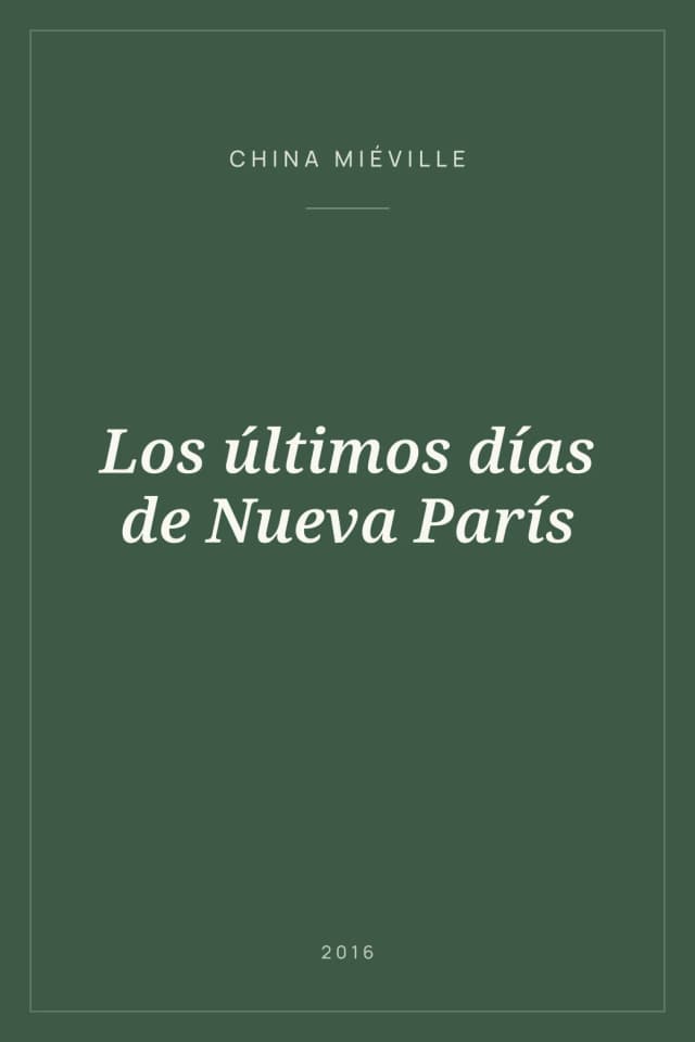 Portada de Los últimos días de Nueva París