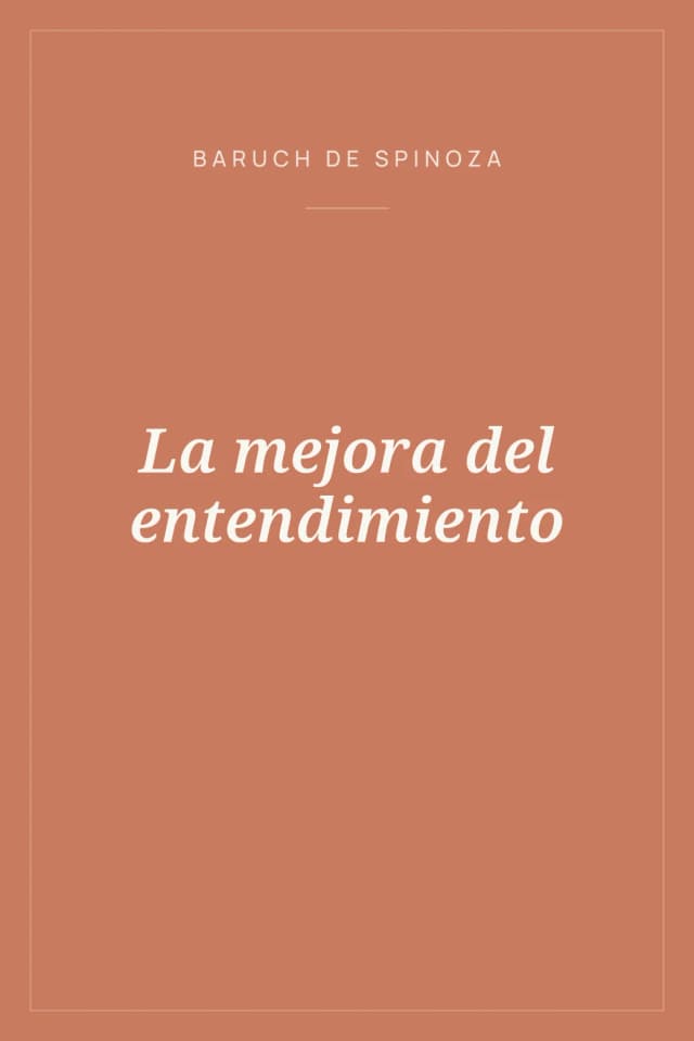 Portada de La mejora del entendimiento