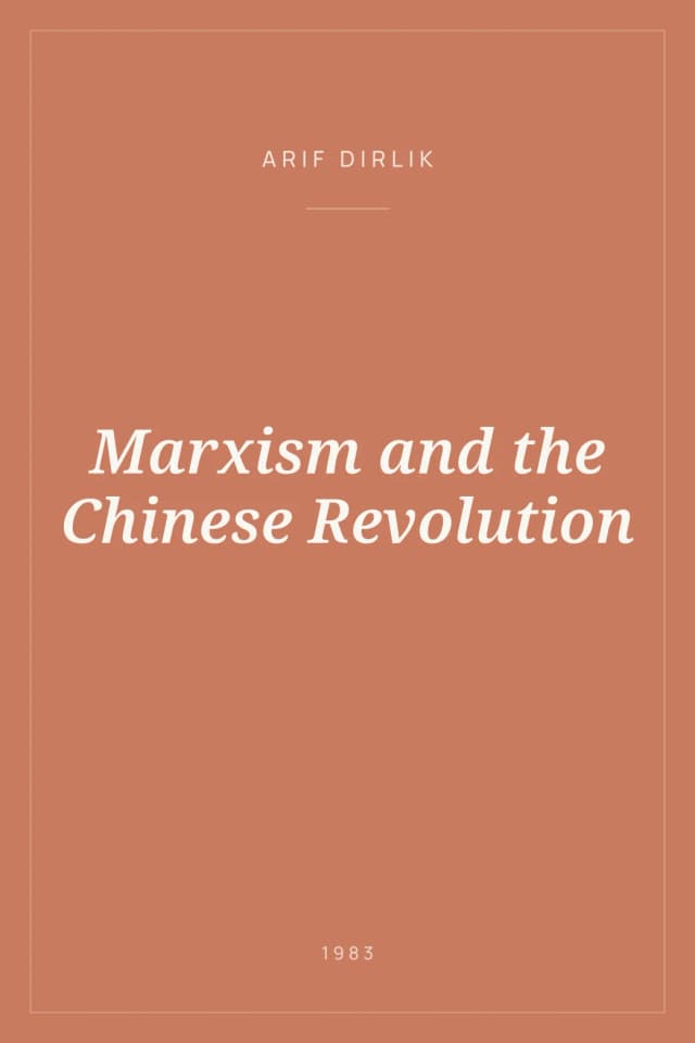 Portada de Marxism and the Chinese Revolution