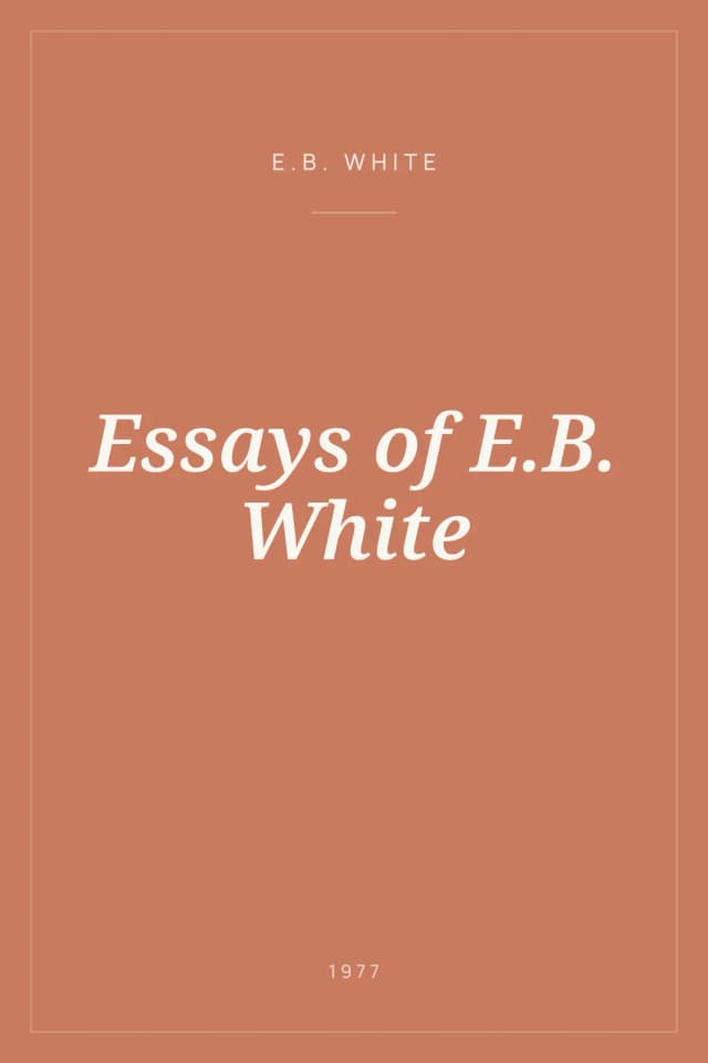 Portada de Essays of E.B. White