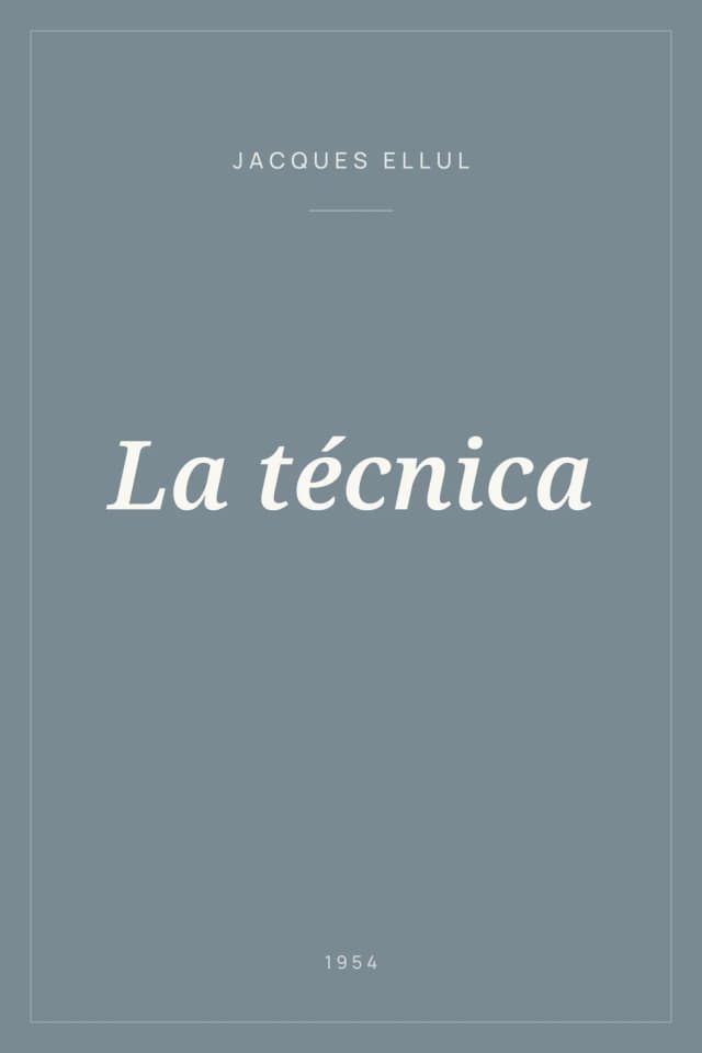 Portada de La técnica