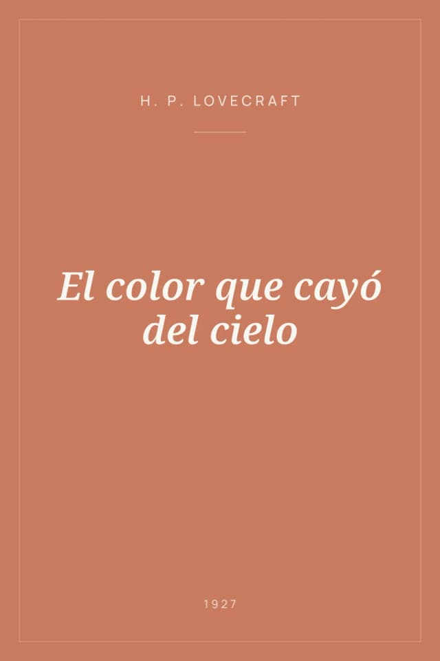 Portada de El color que cayó del cielo