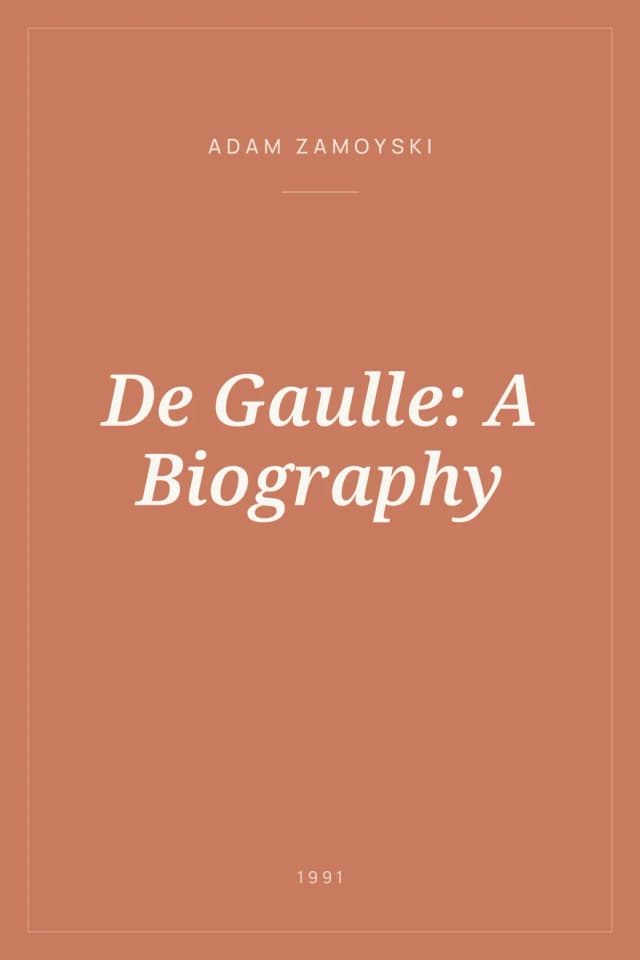 Portada de De Gaulle: A Biography