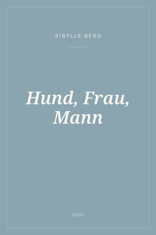 Portada de Hund, Frau, Mann