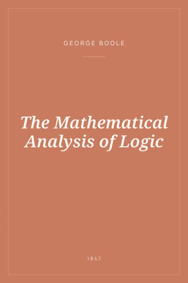 Portada de The Mathematical Analysis of Logic
