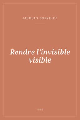 Portada de Rendre l'invisible visible