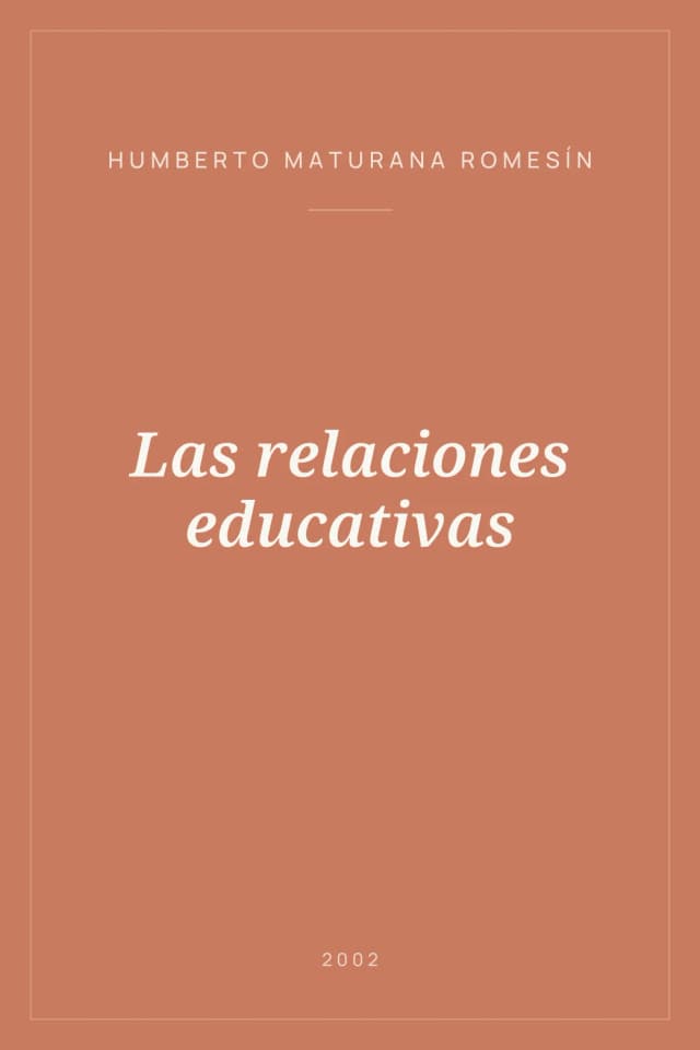 Portada de Las relaciones educativas