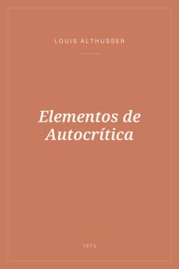 Portada de Elementos de Autocrítica