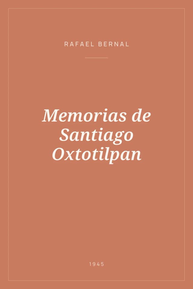Portada de Memorias de Santiago Oxtotilpan