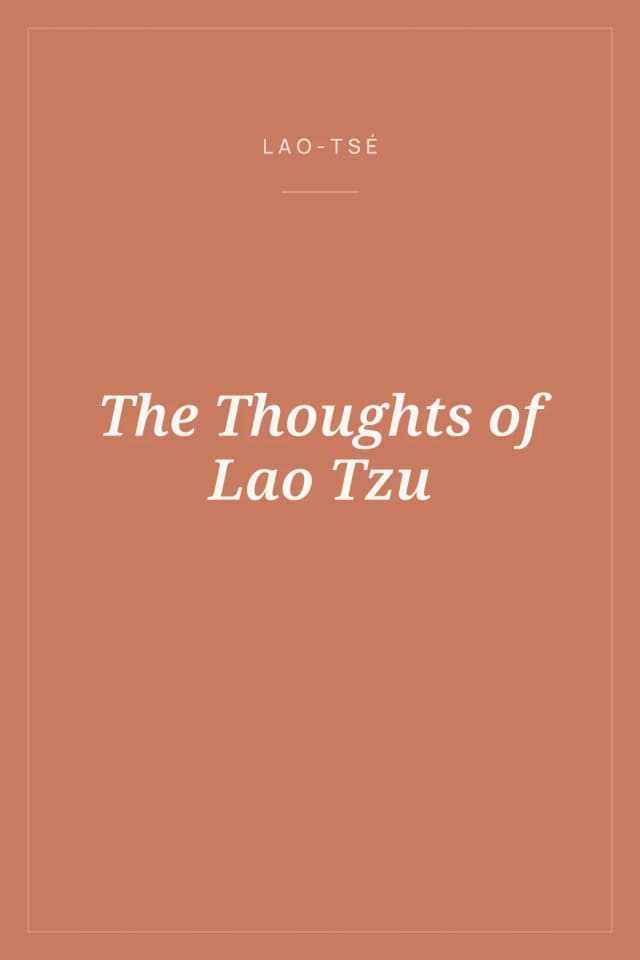Portada de The Thoughts of Lao Tzu
