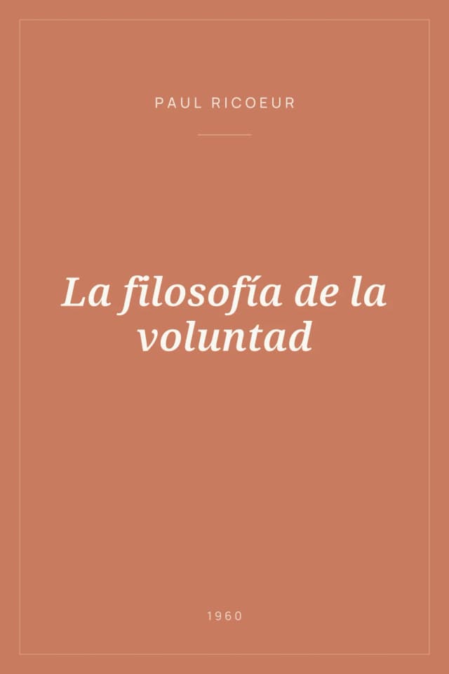 Portada de La filosofía de la voluntad