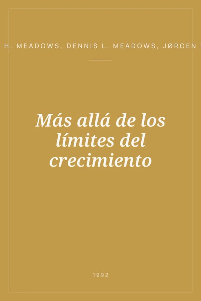 Portada de Más allá de los límites del crecimiento