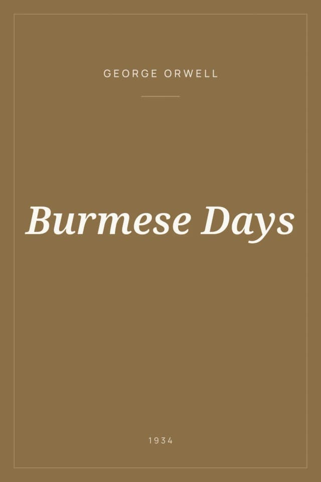 Portada de Burmese Days