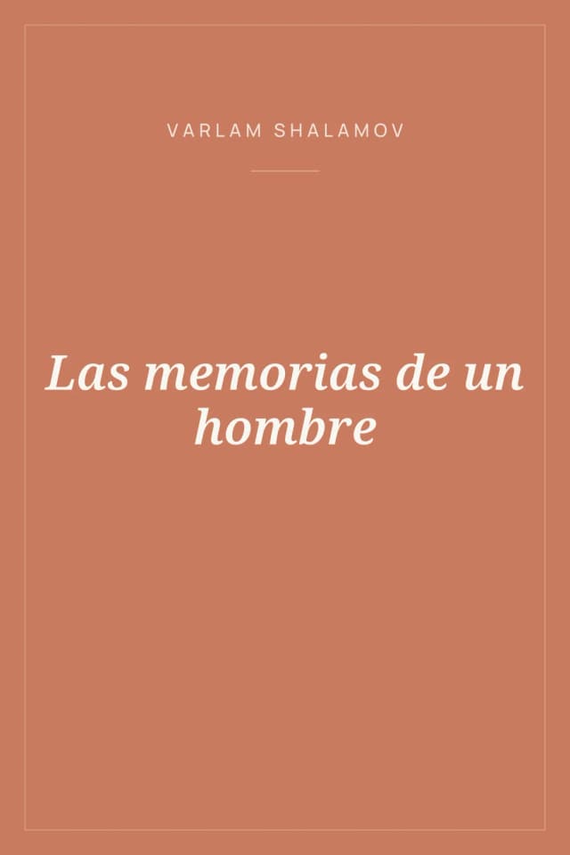 Portada de Las memorias de un hombre