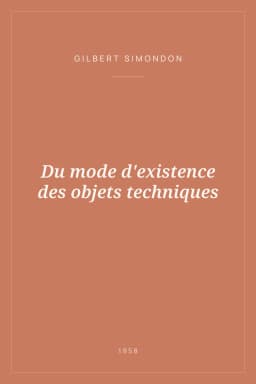 Portada de Du mode d'existence des objets techniques