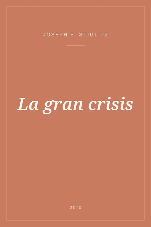 Portada de La gran crisis